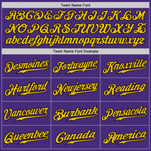 Load image into Gallery viewer, Custom Purple Gold-Black Authentic Fade Fashion Baseball Jersey
