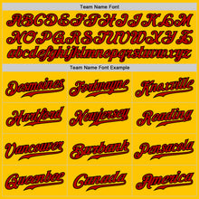 Load image into Gallery viewer, Custom Yellow Red-Black Authentic Fade Fashion Baseball Jersey
