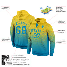 Load image into Gallery viewer, Custom Stitched Gold Panther Blue Fade Fashion Sports Pullover Sweatshirt Hoodie
