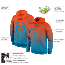 Load image into Gallery viewer, Custom Stitched Orange Panther Blue Fade Fashion Sports Pullover Sweatshirt Hoodie
