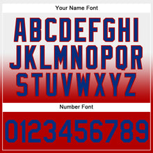 Load image into Gallery viewer, Custom Stitched White Royal-Red Fade Fashion Sports Pullover Sweatshirt Hoodie
