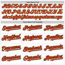 Load image into Gallery viewer, Custom White Pinstripe Orange-Brown Authentic Fade Fashion Baseball Jersey
