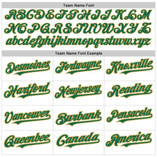 Load image into Gallery viewer, Custom White Pinstripe Kelly Green-Old Gold Authentic Fade Fashion Baseball Jersey
