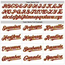 Load image into Gallery viewer, Custom White Pinstripe Crimson-Old Gold Authentic Fade Fashion Baseball Jersey
