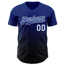 Load image into Gallery viewer, Custom Royal White-Black Authentic Fade Fashion Baseball Jersey

