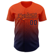 Load image into Gallery viewer, Custom Orange Navy Authentic Fade Fashion Baseball Jersey
