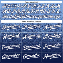 Load image into Gallery viewer, Custom Powder Blue White-Navy Authentic Fade Fashion Baseball Jersey
