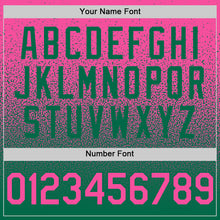 Load image into Gallery viewer, Custom Pink Kelly Green Authentic Fade Fashion Baseball Jersey
