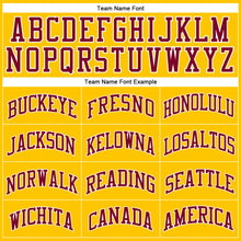 Load image into Gallery viewer, Custom Gold Maroon-White Authentic Throwback Basketball Jersey
