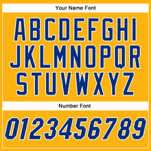 Load image into Gallery viewer, Custom Gold Royal-White Authentic Baseball Jersey
