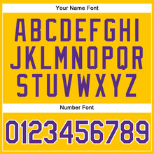 Load image into Gallery viewer, Custom Gold Purple-White Authentic Sleeveless Baseball Jersey
