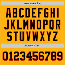 Load image into Gallery viewer, Custom Gold Black-Orange Authentic Baseball Jersey
