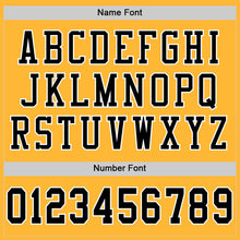 Load image into Gallery viewer, Custom Gold Black-White Mesh Authentic Football Jersey
