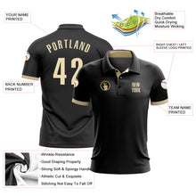 Load image into Gallery viewer, Custom Black Cream Performance Golf Polo Shirt
