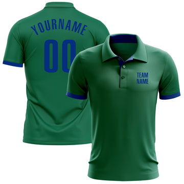 Custom Kelly Green Royal Performance Golf Polo Shirt