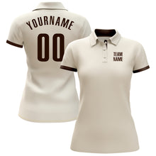 Load image into Gallery viewer, Custom Cream Brown Performance Golf Polo Shirt
