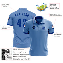 Load image into Gallery viewer, Custom Light Blue Royal Performance Golf Polo Shirt
