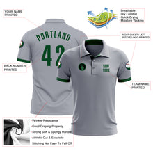 Load image into Gallery viewer, Custom Gray Green Performance Golf Polo Shirt
