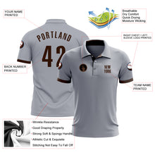 Load image into Gallery viewer, Custom Gray Brown Performance Golf Polo Shirt
