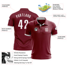 Load image into Gallery viewer, Custom Crimson White Performance Golf Polo Shirt
