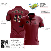 Load image into Gallery viewer, Custom Crimson Black-Cream Performance Golf Polo Shirt
