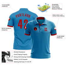 Load image into Gallery viewer, Custom Panther Blue Red Performance Golf Polo Shirt
