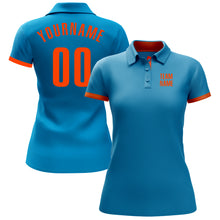 Load image into Gallery viewer, Custom Panther Blue Orange Performance Golf Polo Shirt
