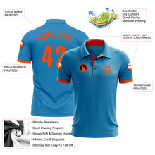 Load image into Gallery viewer, Custom Panther Blue Orange Performance Golf Polo Shirt
