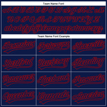Load image into Gallery viewer, Custom Navy Navy-Red Performance Vapor Golf Polo Shirt

