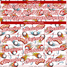 Load image into Gallery viewer, Custom White Red 3D Pattern Design Firely Bowling Performance Golf Polo Shirt
