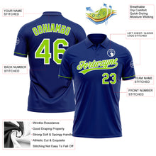 Load image into Gallery viewer, Custom Royal Neon Green-White Performance Vapor Golf Polo Shirt
