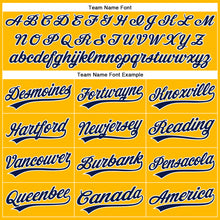 Load image into Gallery viewer, Custom Gold Navy-White Performance Vapor Golf Polo Shirt
