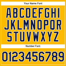 Load image into Gallery viewer, Custom Gold Navy-White Performance Vapor Golf Polo Shirt
