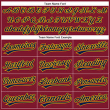 Load image into Gallery viewer, Custom Crimson Yellow-Navy Performance Vapor Golf Polo Shirt
