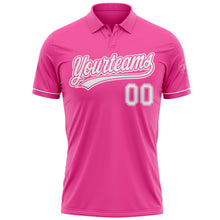 Load image into Gallery viewer, Custom Pink White Performance Vapor Golf Polo Shirt
