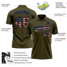 Load image into Gallery viewer, Custom Olive Vintage USA Flag-Navy Performance Vapor Salute To Service Golf Polo Shirt
