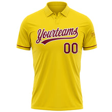 Load image into Gallery viewer, Custom Yellow Crimson-White Performance Vapor Golf Polo Shirt
