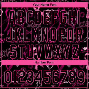 Custom Black Pink 3D Pink Ribbon Breast Cancer Awareness Month Women Health Care Support Performance Golf Polo Shirt