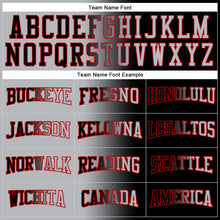 Load image into Gallery viewer, Custom Stitched Black Gray-Red Gradient Fashion Sports Pullover Sweatshirt Hoodie
