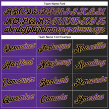 Load image into Gallery viewer, Custom Stitched Black Purple-Old Gold Gradient Fashion Sports Pullover Sweatshirt Hoodie
