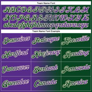 Custom Stitched Green Purple-Cream Gradient Fashion Sports Pullover Sweatshirt Hoodie