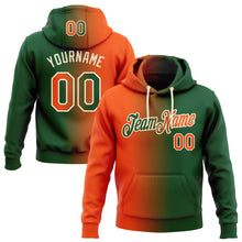 Load image into Gallery viewer, Custom Stitched Green Orange-Cream Gradient Fashion Sports Pullover Sweatshirt Hoodie
