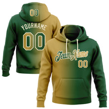 Load image into Gallery viewer, Custom Stitched Green Old Gold-Cream Gradient Fashion Sports Pullover Sweatshirt Hoodie
