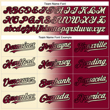 Load image into Gallery viewer, Custom Maroon Cream-Black Authentic Gradient Fashion Baseball Jersey

