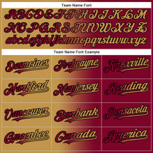 Load image into Gallery viewer, Custom Maroon Old Gold-Black Authentic Gradient Fashion Baseball Jersey
