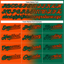 Load image into Gallery viewer, Custom Kelly Green Orange-Black Authentic Gradient Fashion Baseball Jersey

