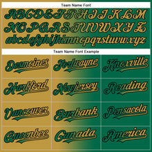 Load image into Gallery viewer, Custom Kelly Green Old Gold-Black Authentic Gradient Fashion Baseball Jersey
