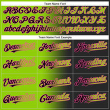 Load image into Gallery viewer, Custom Black Neon Green-Pink Authentic Gradient Fashion Baseball Jersey
