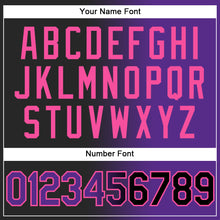 Load image into Gallery viewer, Custom Black Purple-Pink Authentic Gradient Fashion Baseball Jersey
