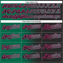 Load image into Gallery viewer, Custom Black Kelly Green-Pink Authentic Gradient Fashion Baseball Jersey
